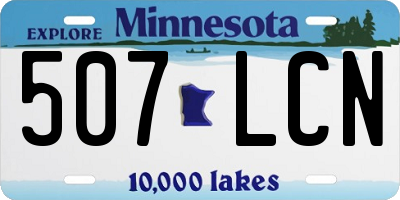 MN license plate 507LCN