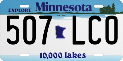 MN license plate 507LCO