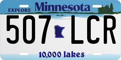 MN license plate 507LCR