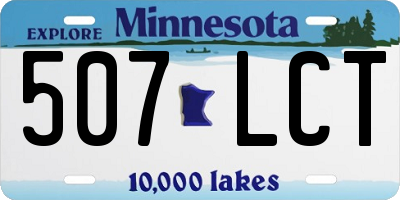 MN license plate 507LCT