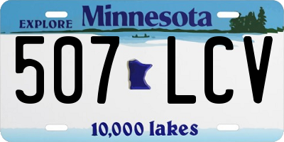 MN license plate 507LCV