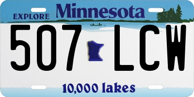 MN license plate 507LCW