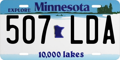MN license plate 507LDA
