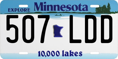 MN license plate 507LDD