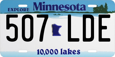 MN license plate 507LDE
