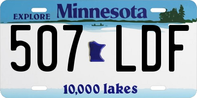 MN license plate 507LDF