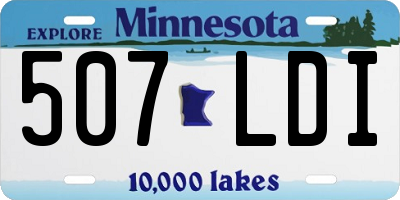 MN license plate 507LDI