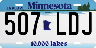 MN license plate 507LDJ