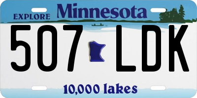 MN license plate 507LDK