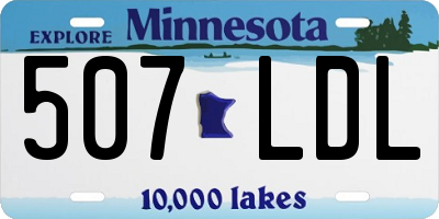 MN license plate 507LDL