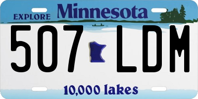 MN license plate 507LDM