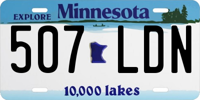 MN license plate 507LDN