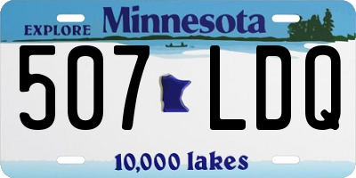 MN license plate 507LDQ