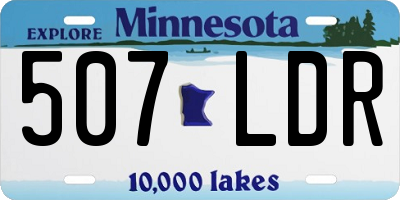 MN license plate 507LDR