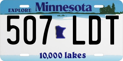 MN license plate 507LDT