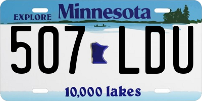MN license plate 507LDU