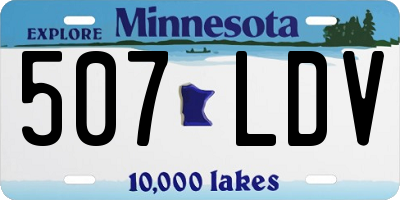 MN license plate 507LDV