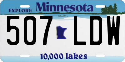 MN license plate 507LDW