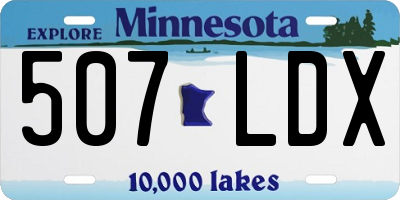 MN license plate 507LDX
