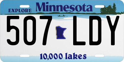 MN license plate 507LDY