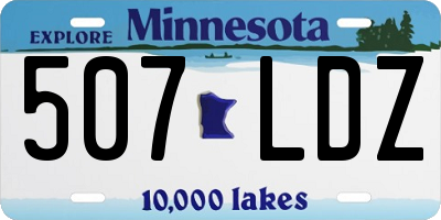 MN license plate 507LDZ