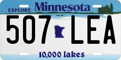 MN license plate 507LEA