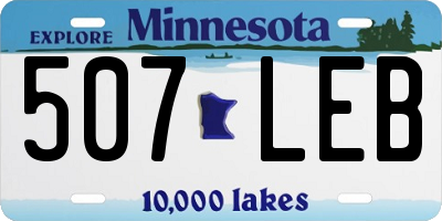 MN license plate 507LEB