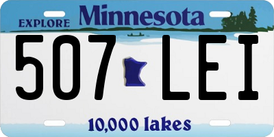 MN license plate 507LEI