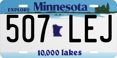 MN license plate 507LEJ