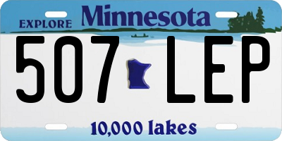 MN license plate 507LEP