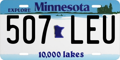 MN license plate 507LEU