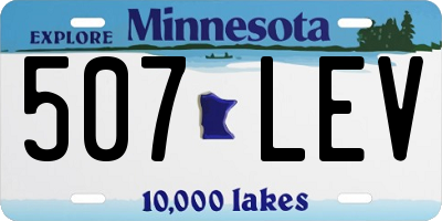 MN license plate 507LEV