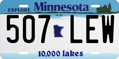 MN license plate 507LEW