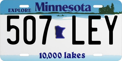 MN license plate 507LEY