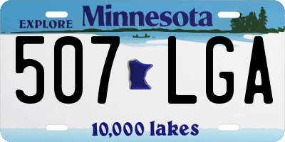 MN license plate 507LGA