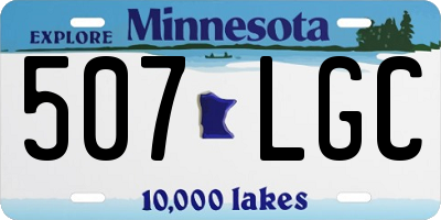 MN license plate 507LGC