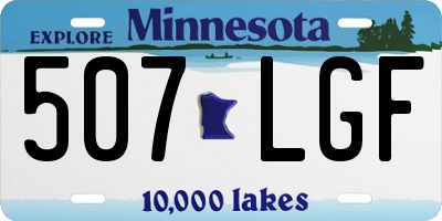 MN license plate 507LGF