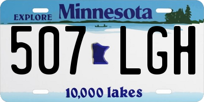MN license plate 507LGH