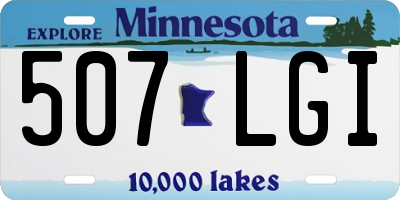 MN license plate 507LGI