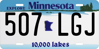 MN license plate 507LGJ