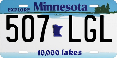 MN license plate 507LGL