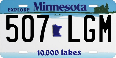 MN license plate 507LGM