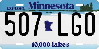 MN license plate 507LGO