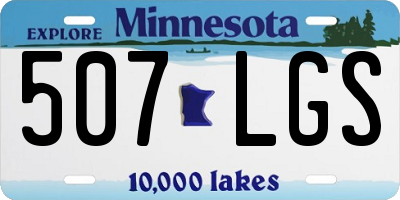 MN license plate 507LGS