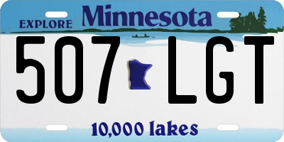MN license plate 507LGT