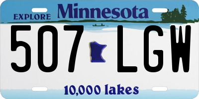 MN license plate 507LGW