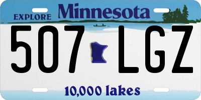 MN license plate 507LGZ