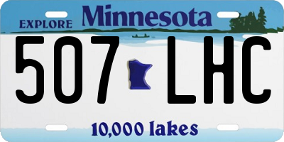 MN license plate 507LHC