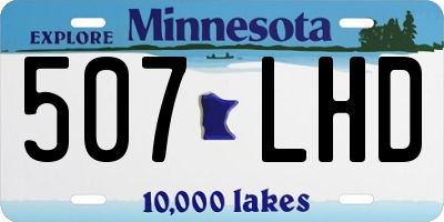 MN license plate 507LHD