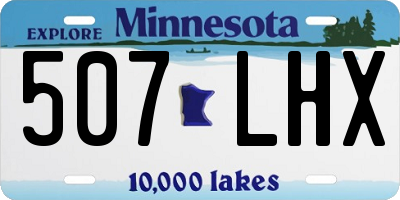 MN license plate 507LHX